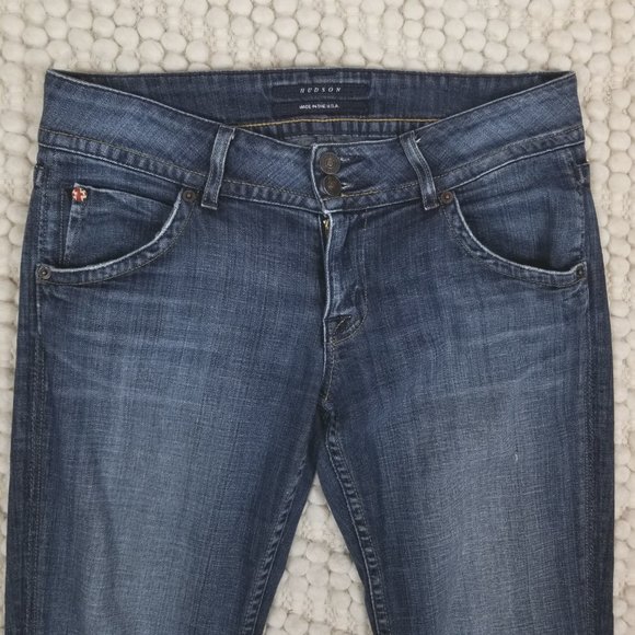 Hudson Signature Bootcut Jeans Medium Blue Wash Sz 28 - Picture 4 of 12
